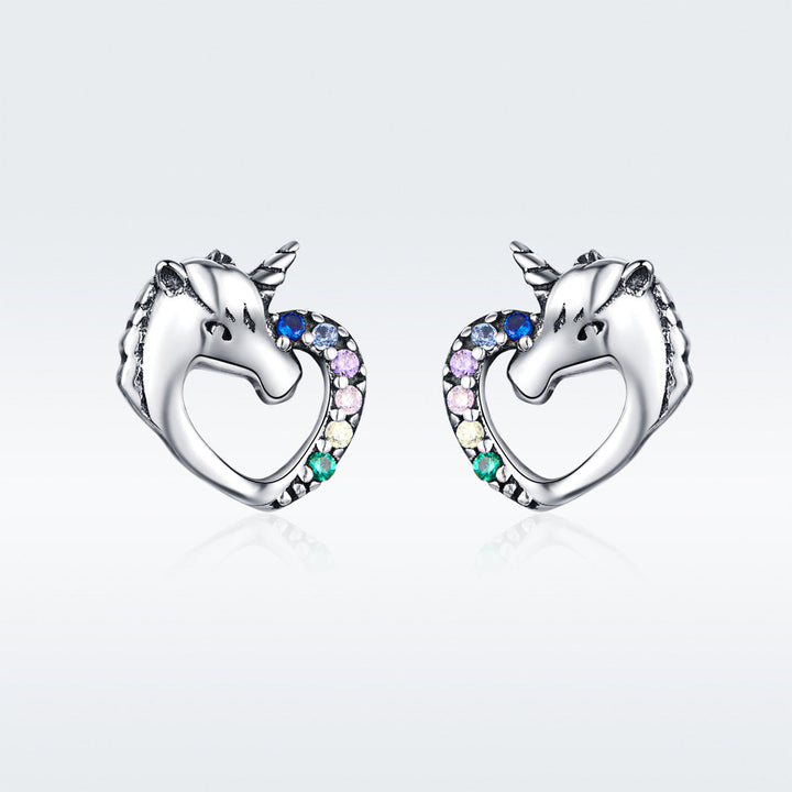 925 Sterling Silver Earrings with Oxidized Finish and Pavé Setting