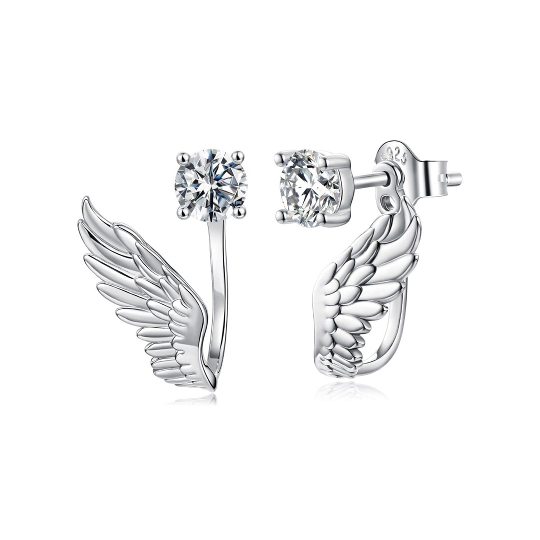 925 Sterling Silver Moissanite 0.50 Carat Earrings for Women