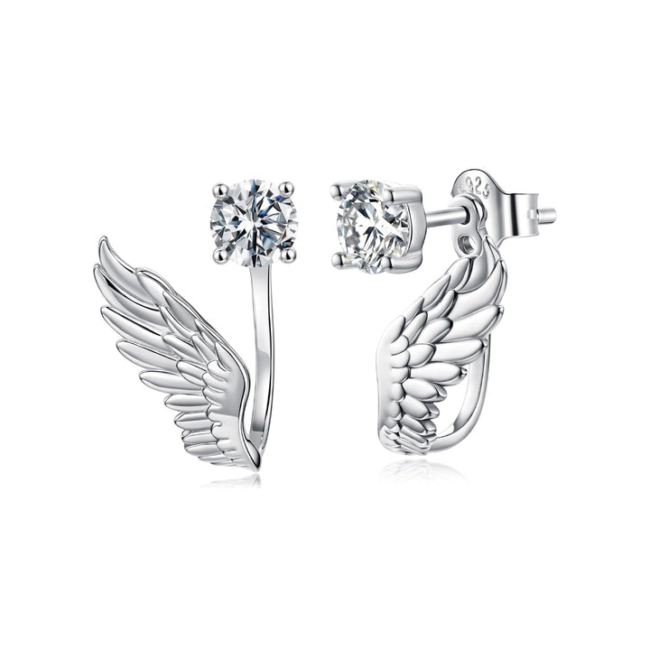 925 Sterling Silver Moissanite 0.50 Carat Earrings for Women