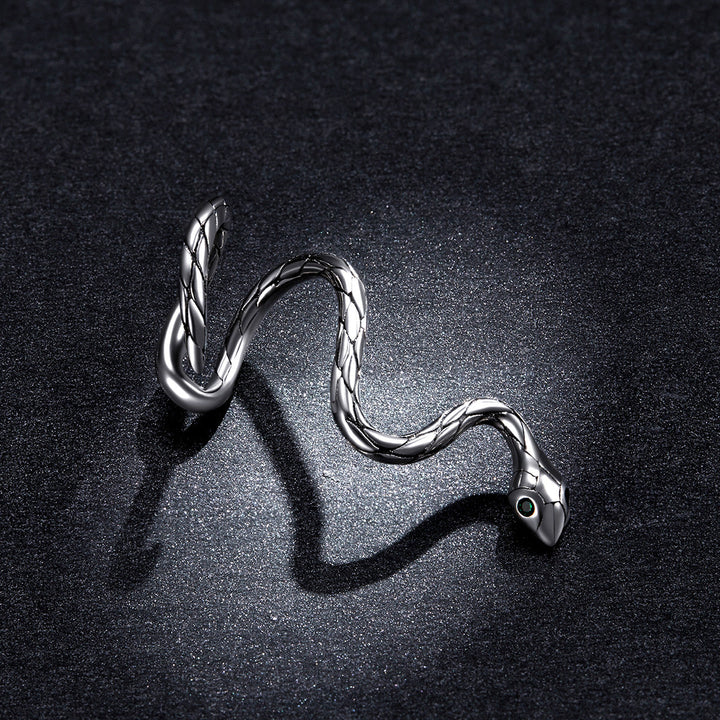 925 Sterling Silver Oxidized 2.5x1.9 cm Pavé Setting CZ Earrings for Women