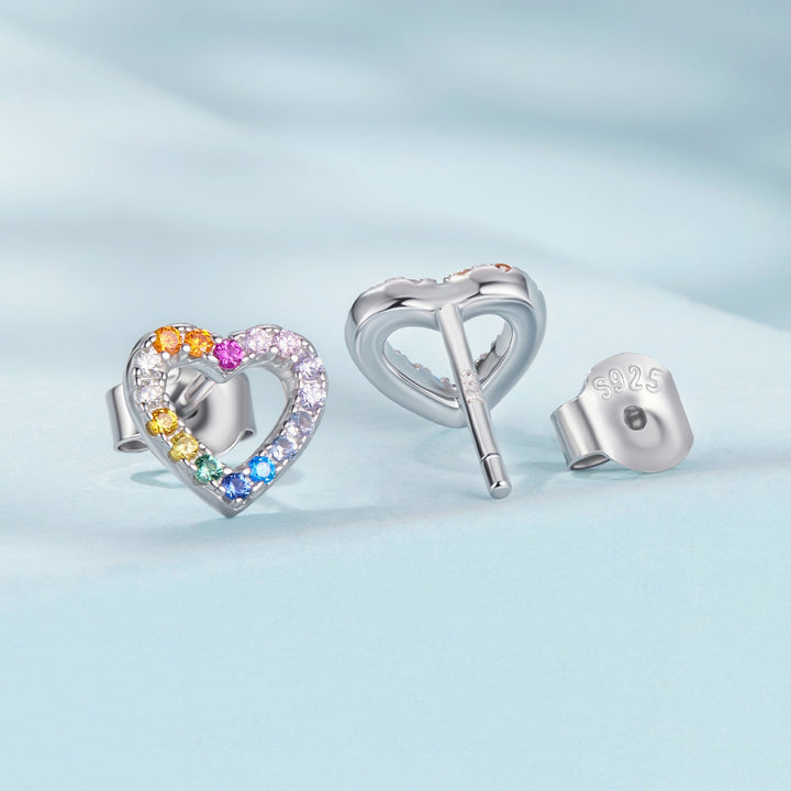 925 Sterling Silver Earrings with Pavé Setting and CZ