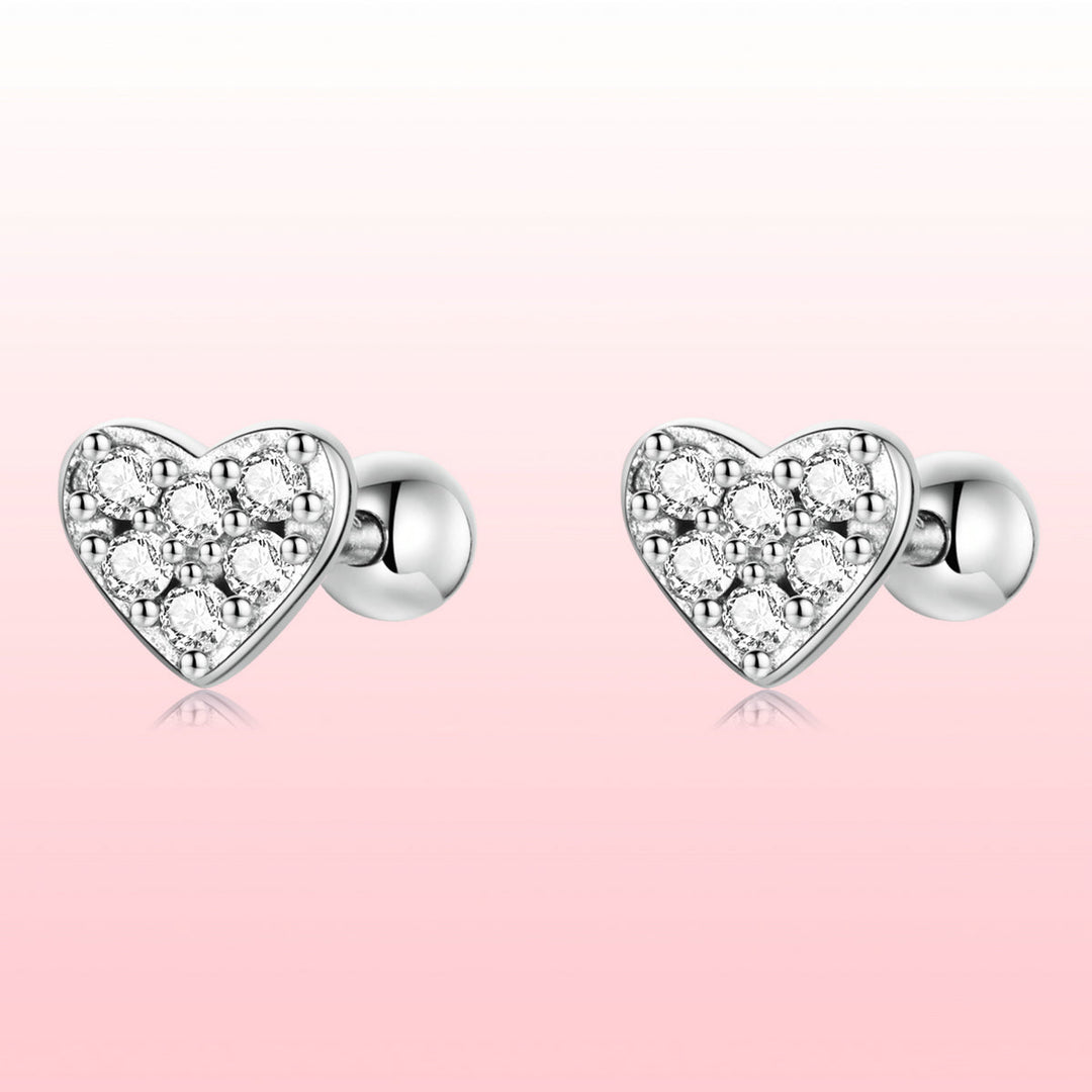 925 Sterling Silver Earrings with Pavé Setting CZ