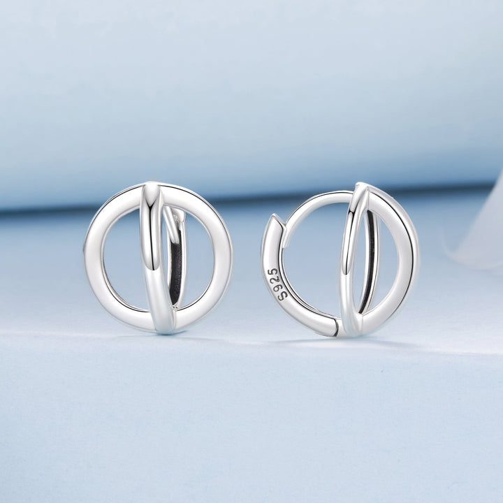 925 Sterling Silver Earrings - Oxidized Silver Finish, 1.3cm for Women