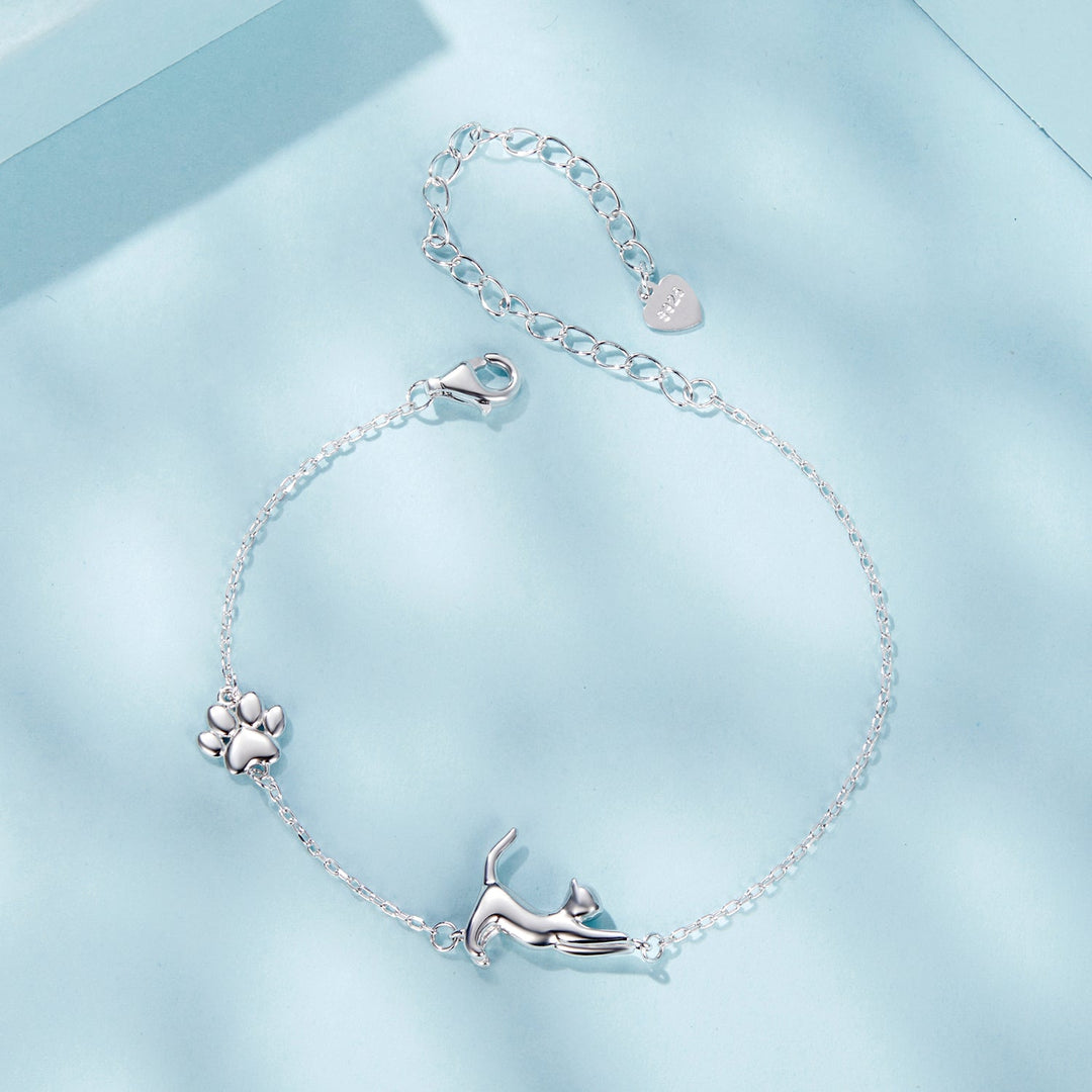 925 Sterling Silver &amp; Plated White Gold Adjustable Bracelet for Women
