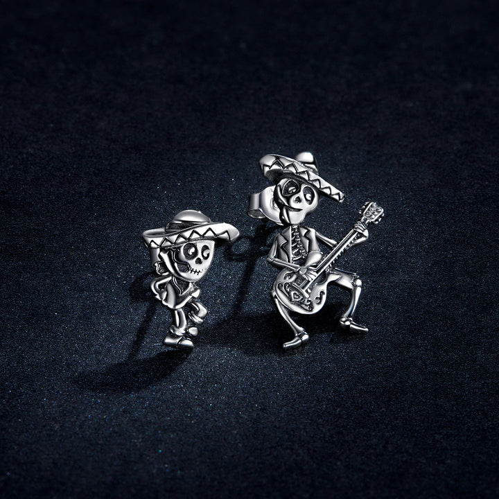 S925 Oxidized Silver Earrings Size 1.5*1cm, 2.4*1.3cm for Women