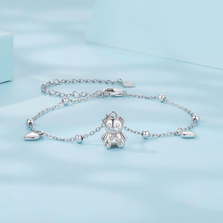 925 Sterling Silver Bracelet with Pavé Setting CZ, 150+60mm Length for Women