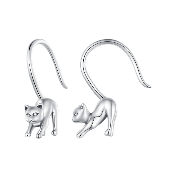 S925 Oxidized Silver Earrings 17x3mm for Women