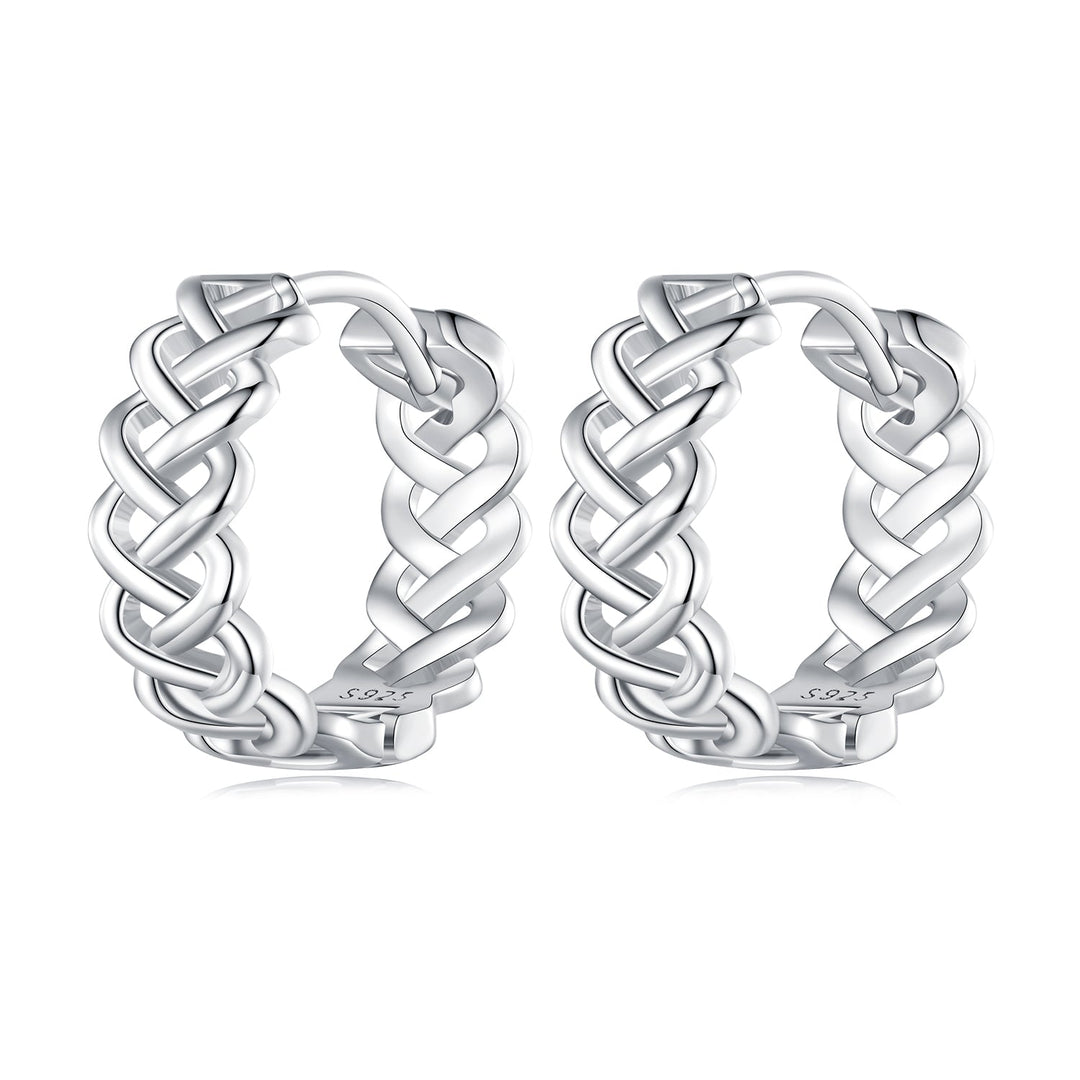 925 Sterling Silver Earrings with Platinum Plating for Women