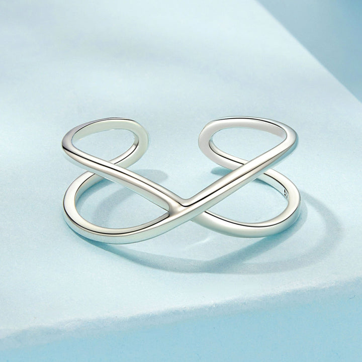 925 Sterling Silver Oxidized 0.7cm Ring for Women