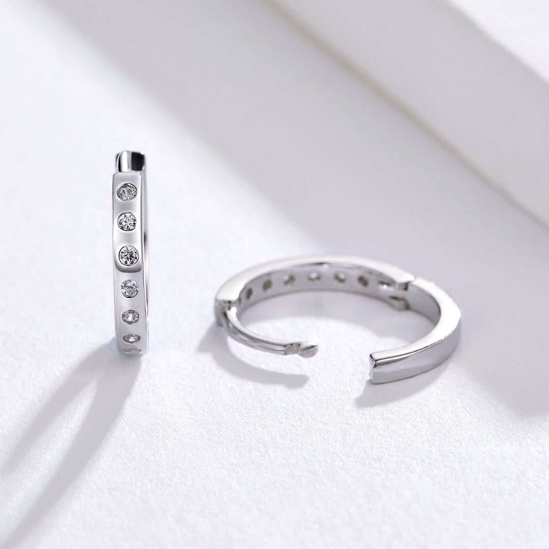 925 Sterling Silver Earrings with Pavé Setting CZ for Women