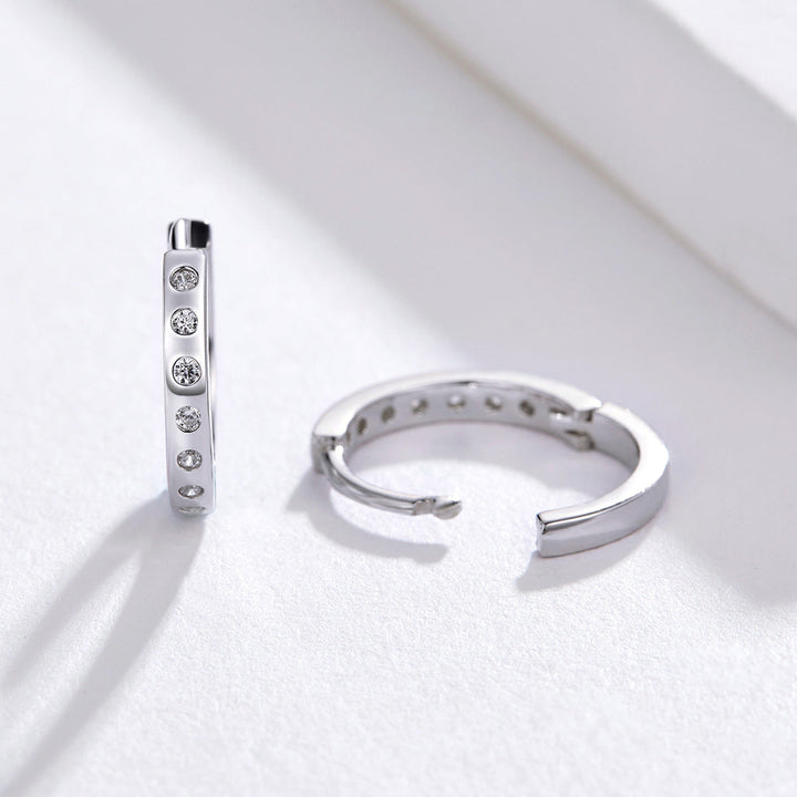 925 Sterling Silver Earrings with Pavé Setting CZ for Women