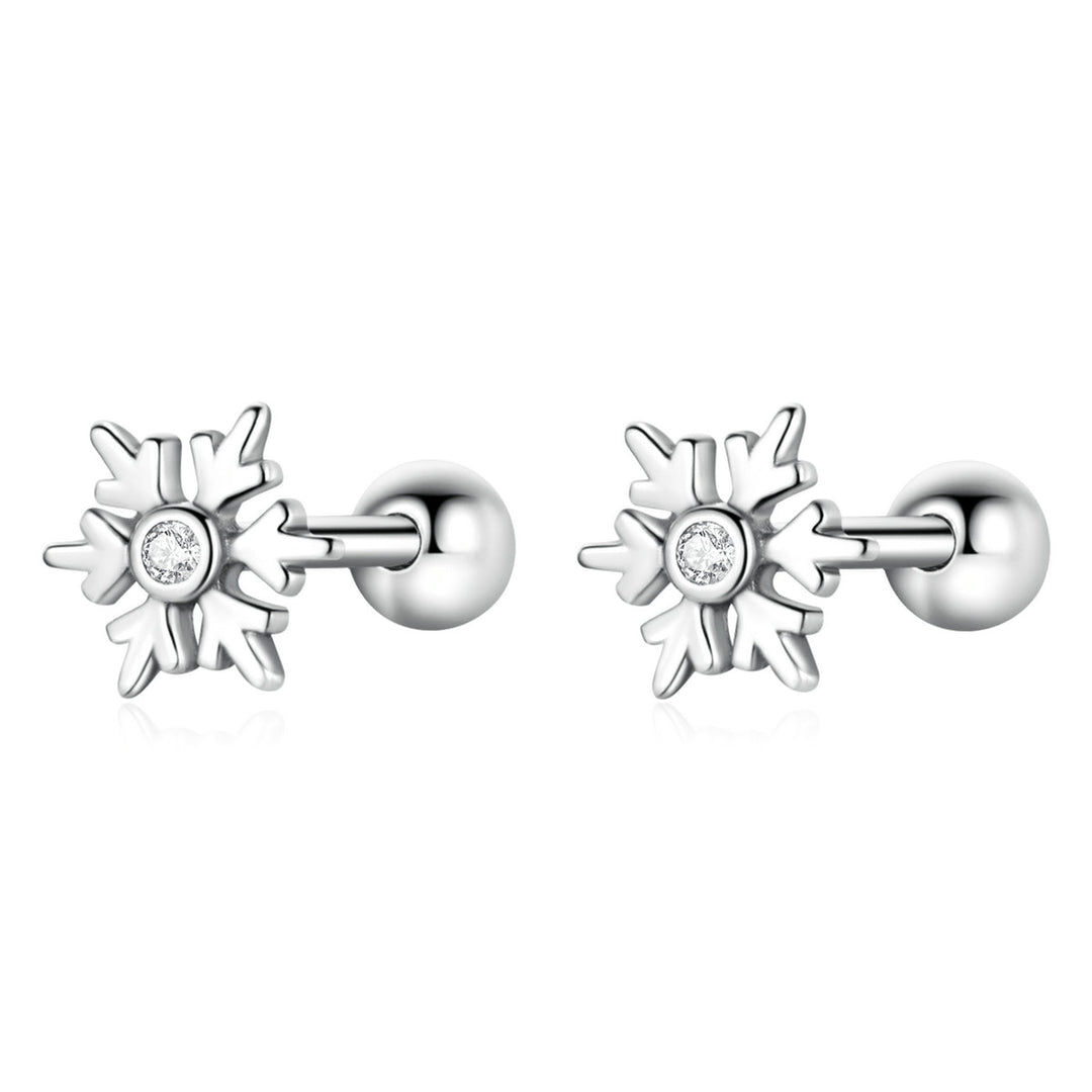 925 Sterling Silver Earrings with Pavé Setting and Oxidized Finish