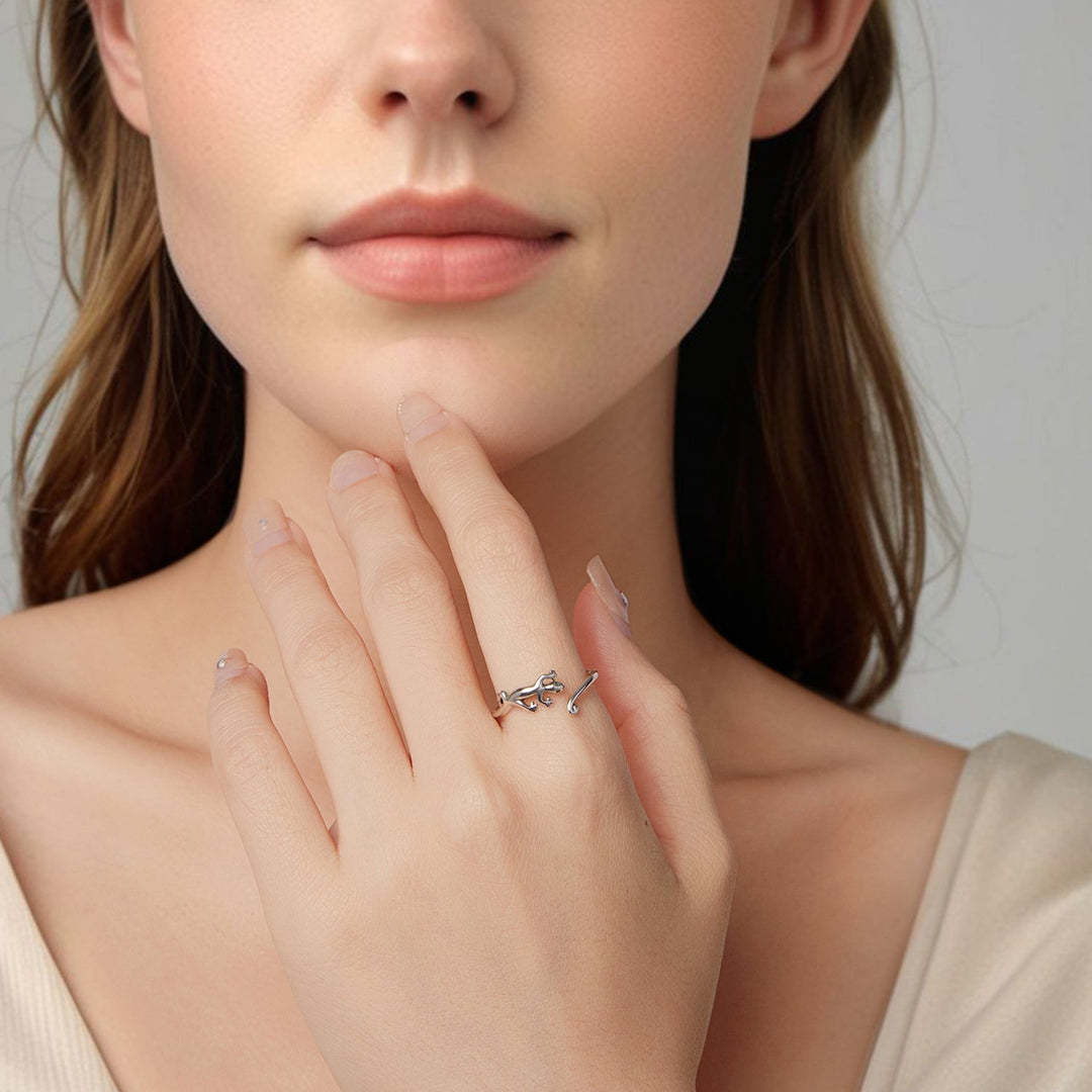 925 Sterling Silver Oxidized Pavé Setting CZ Ring