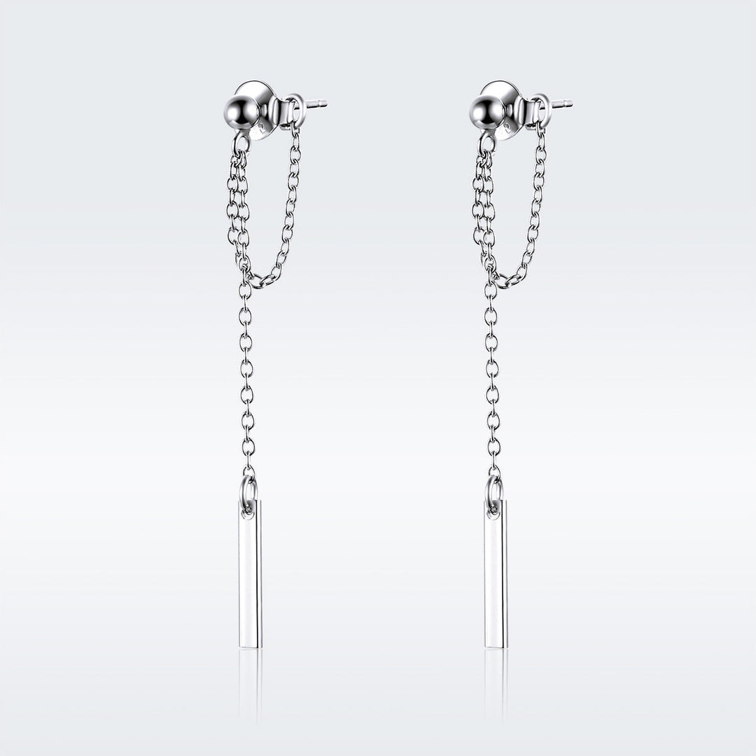 S925 Sterling Silver Plated Platinum Earrings for Women
