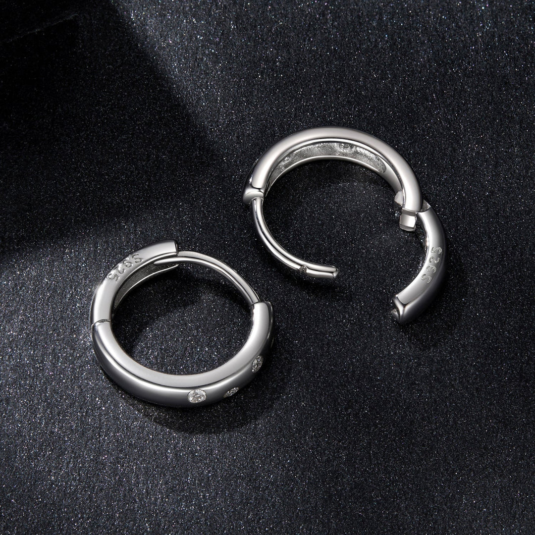 925 Sterling Silver Moissanite Earrings for Women - White Gold Plated