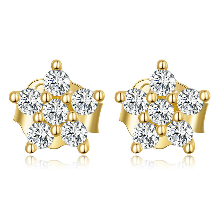 925 Sterling Silver Plated Platinum Pavé Setting CZ Earrings for Women