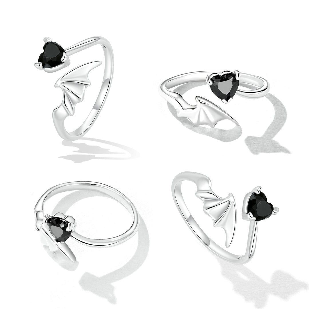 925 Sterling Silver Oxidized Pavé Setting CZ Ring