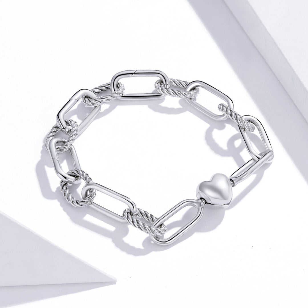 925 Sterling Silver Oxidized Bracelet 17cm for Women