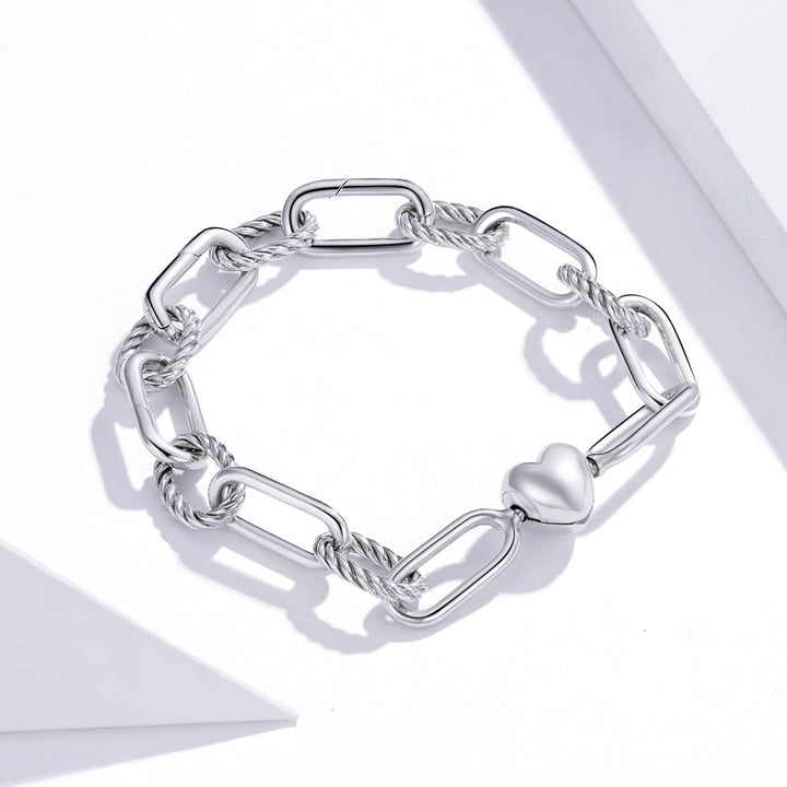 925 Sterling Silver Oxidized Bracelet 17cm for Women