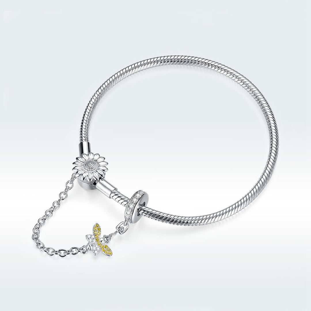 925 Sterling Silver Adjustable Length 17cm Bracelet for Women