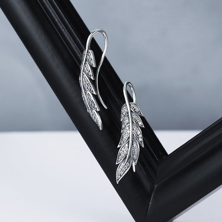 925 Sterling Silver Earrings with Pavé Setting CZ