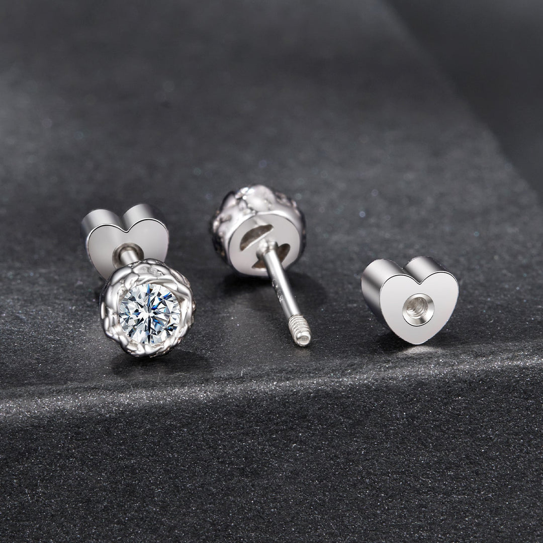 925 Sterling Silver 0.5 Carat Moissanite Earring for Women