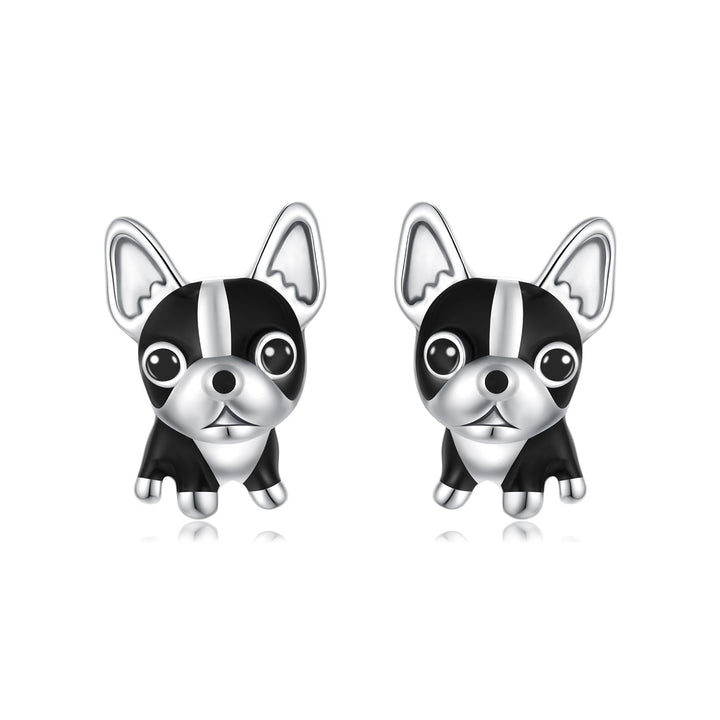 925 Sterling Silver Oxidized Enamel Earrings for Women