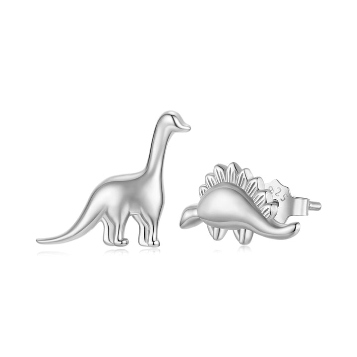 925 Sterling Silver Earrings with Oxidized Finish, 1.1*1cm &amp; 1.2*0.6cm for Women