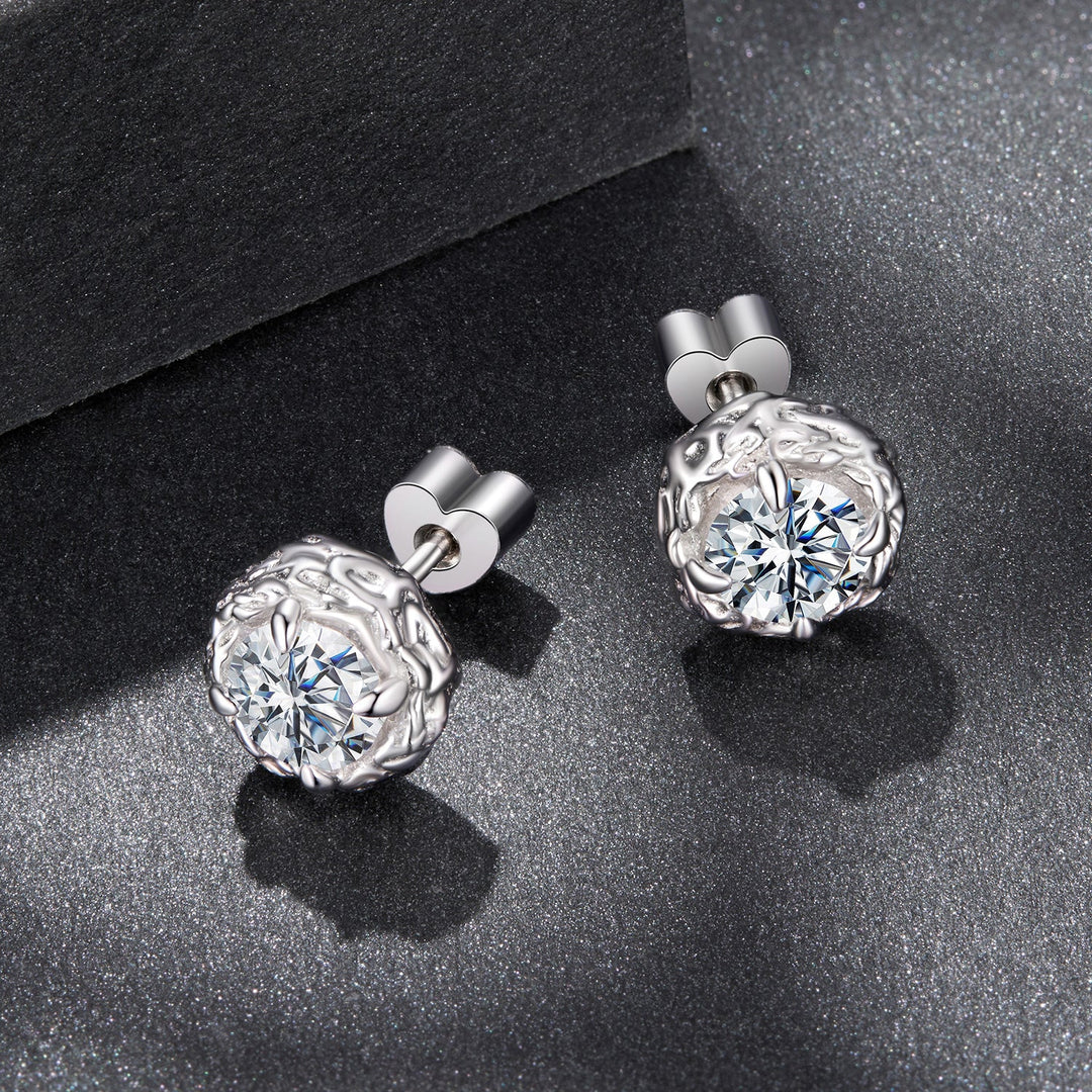 925 Sterling Silver 0.5 Carat Moissanite Earring for Women