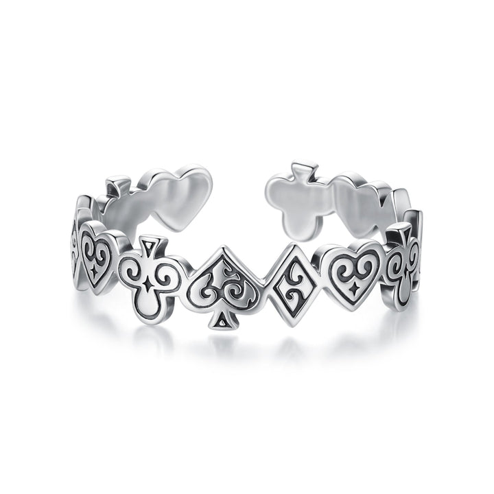 925 Sterling Silver Oxidized Silver 0.5cm Ring