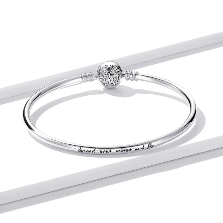 925 Sterling Silver 17.0 cm Oxidized CZ Bracelet for Women