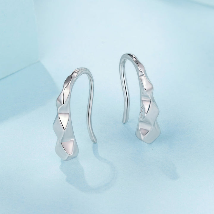 925 Sterling Silver White Gold Plated Earrings