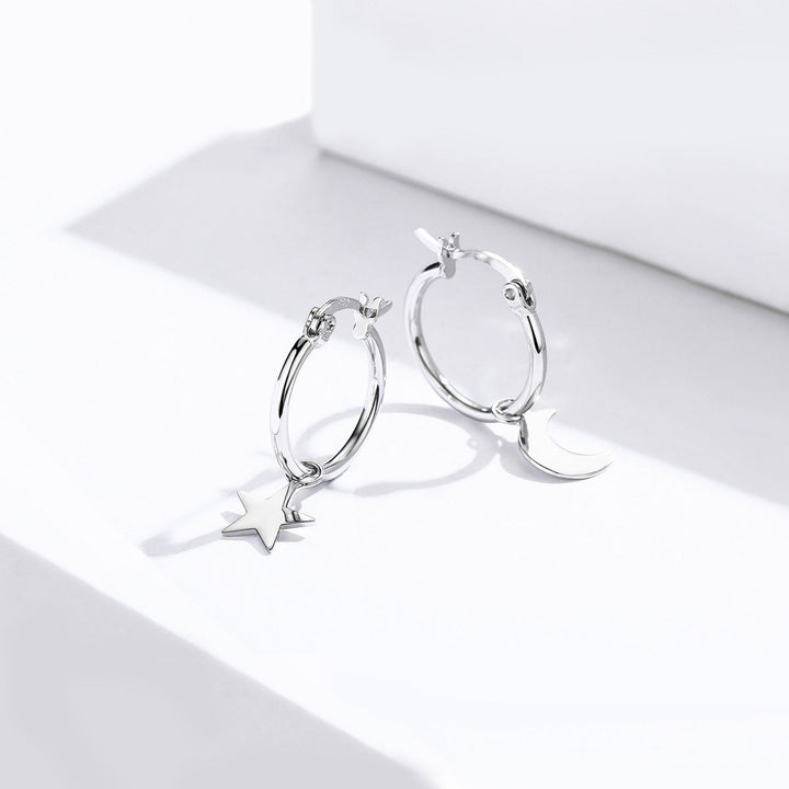925 Sterling Silver Earrings 2.6x0.7cm for Women