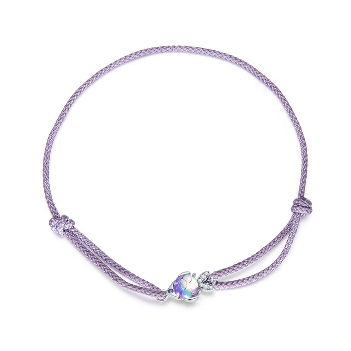 925 Sterling Silver Adjustable 24cm CZ Resin Bracelet for Women