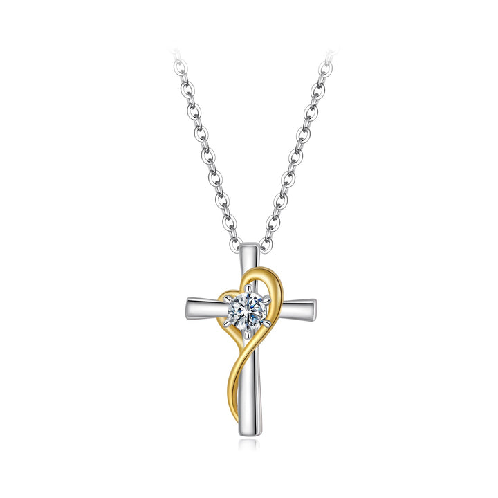 925 Sterling Silver 0.20 Carat Moissanite Necklace for Women
