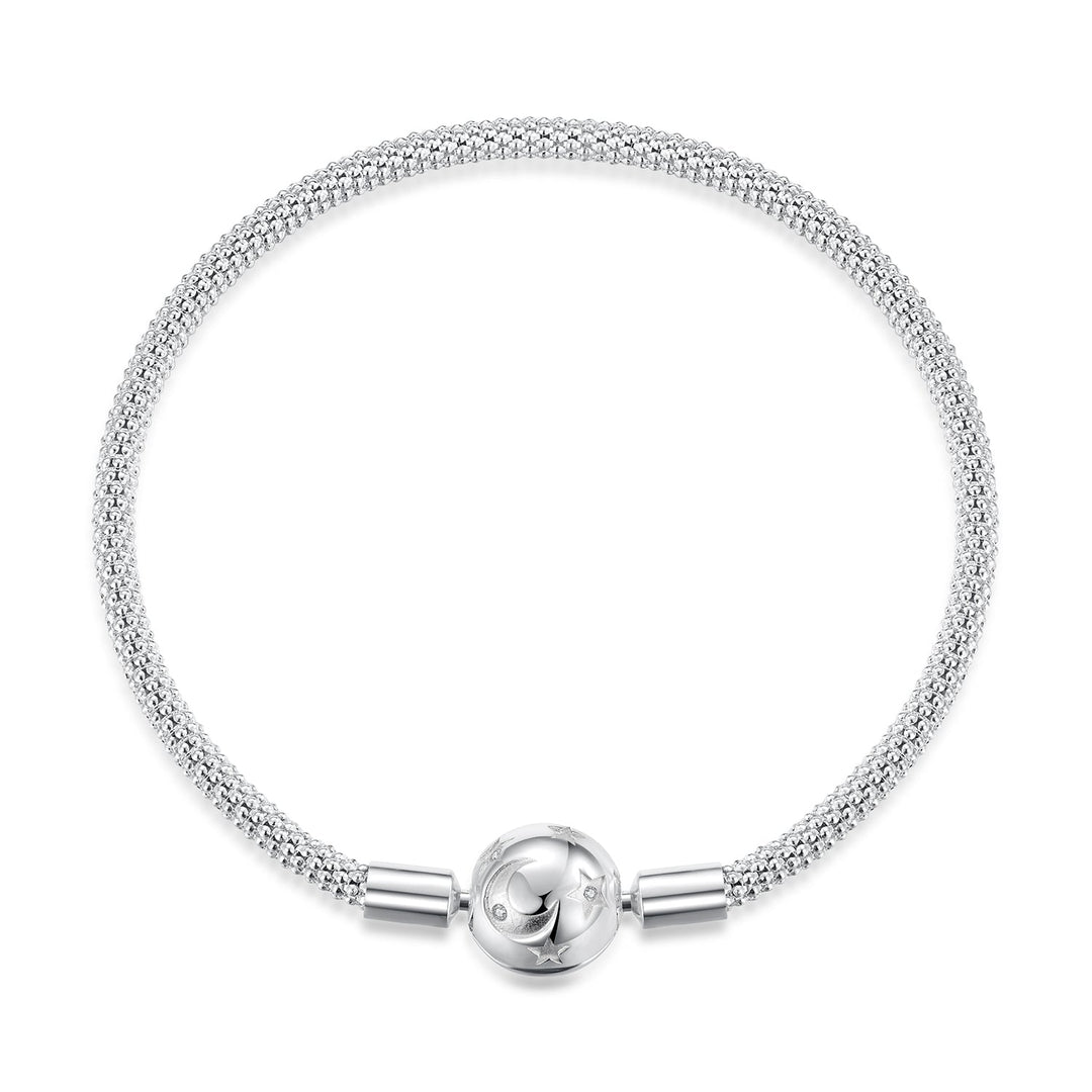 925 Sterling Silver CZ Pavé Setting Bracelet, Size 17.0 for Women