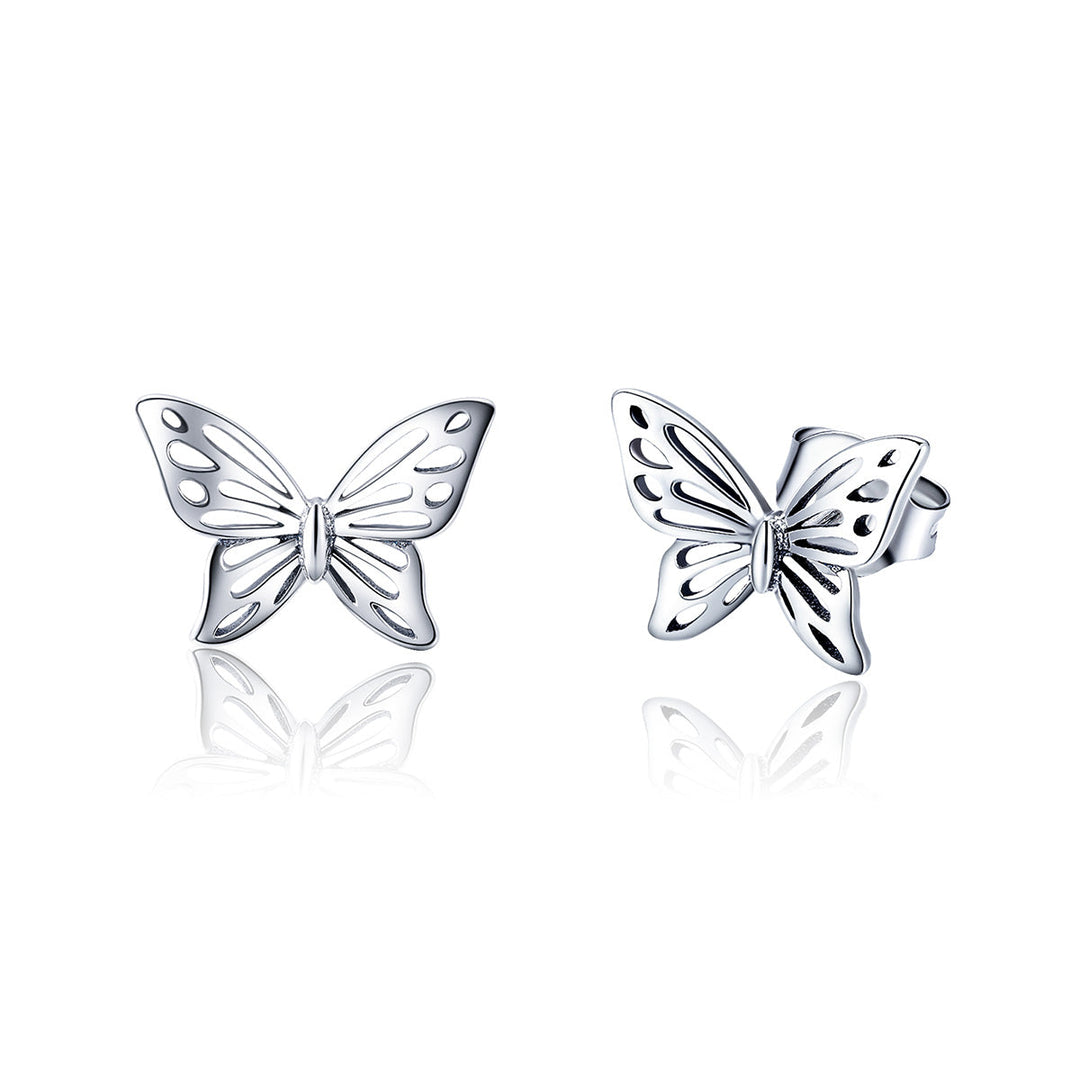 925 Sterling Silver Earrings in Oxidized Finish; 1.0*1.4cm Size for Women