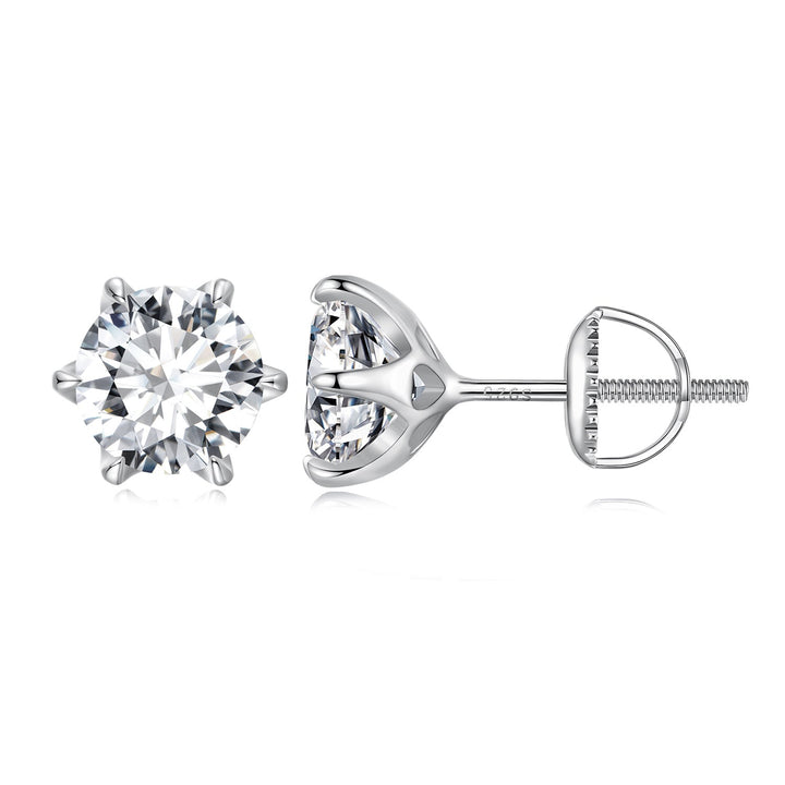 S925 Sterling Silver 2.00 Carat Moissanite Earrings for Women