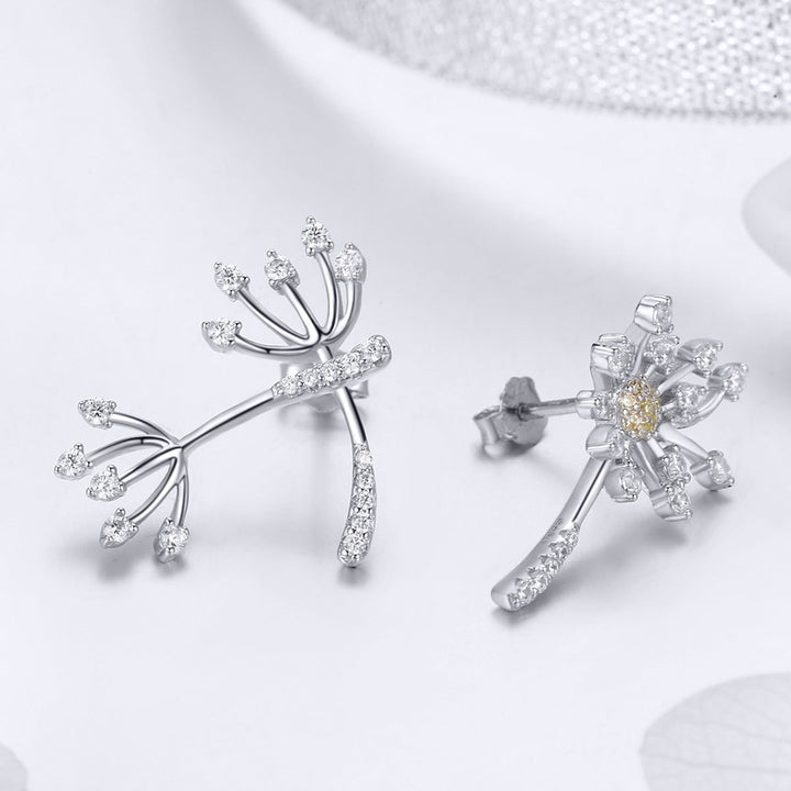 925 Sterling Silver Jewelry Set with Pavé Setting CZ, 2.0*1.4cm