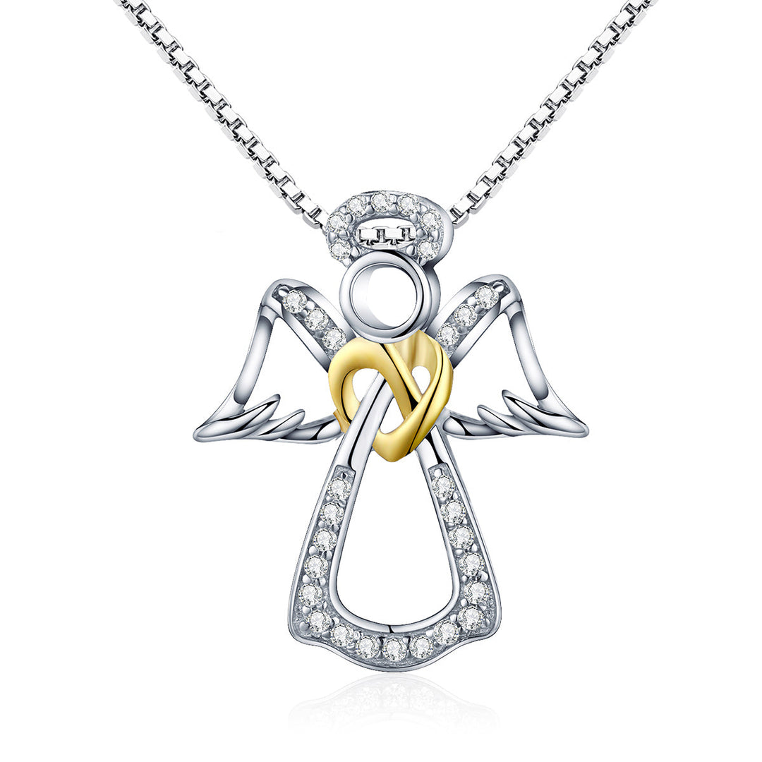 925 Sterling Silver Necklace with Pendant 1.7x2.1CM for Women