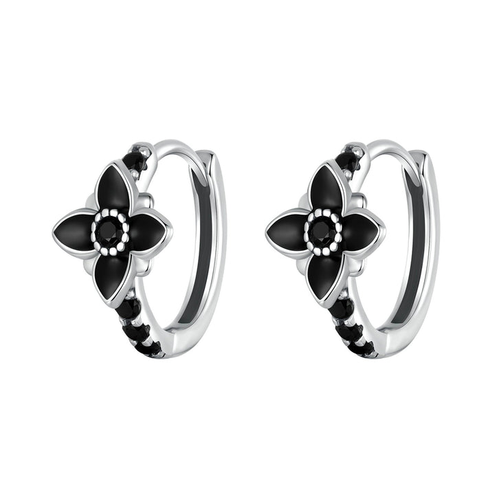 925 Sterling Silver Enamel and CZ Earrings for Women