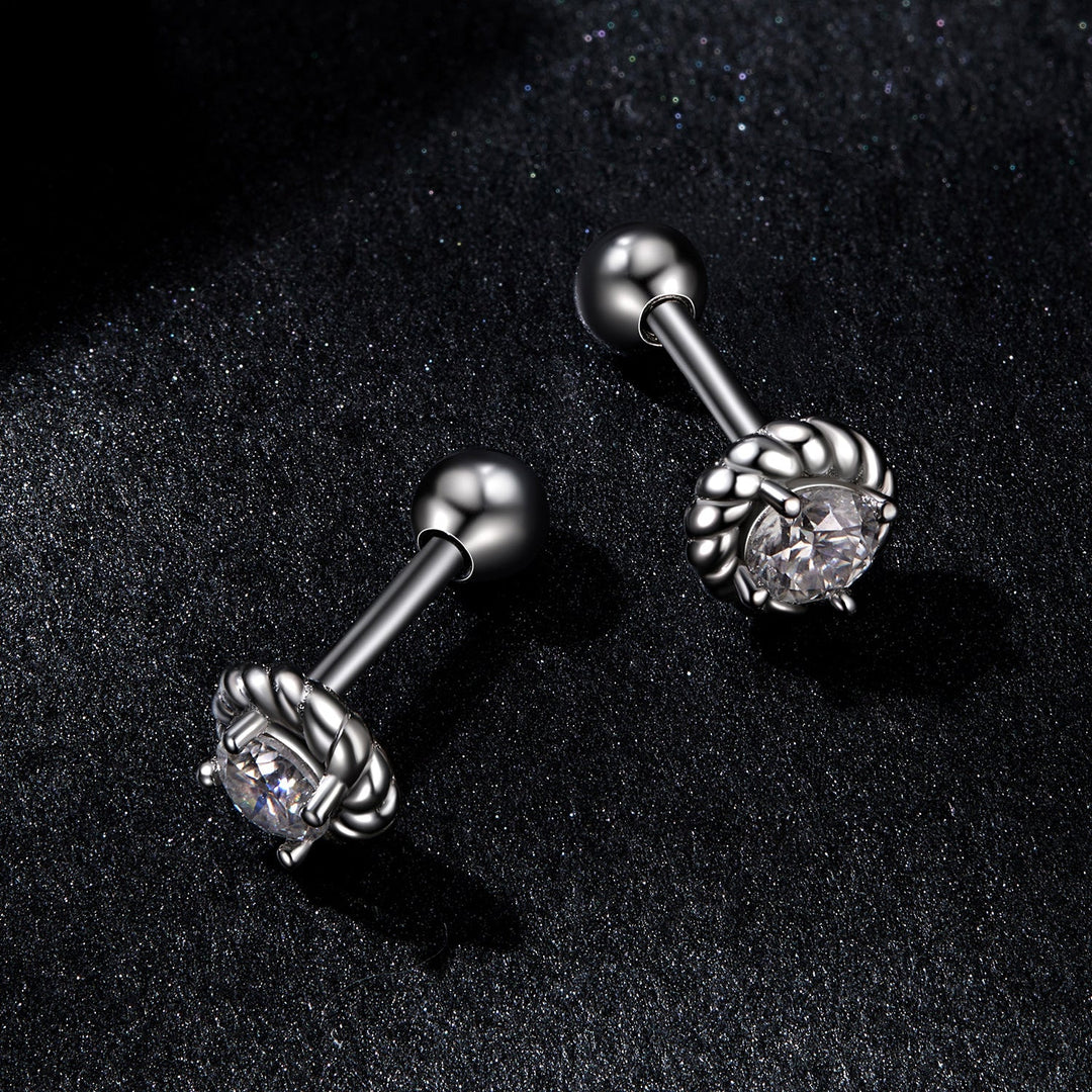 925 Sterling Silver 3mm Moissanite Earrings for Women