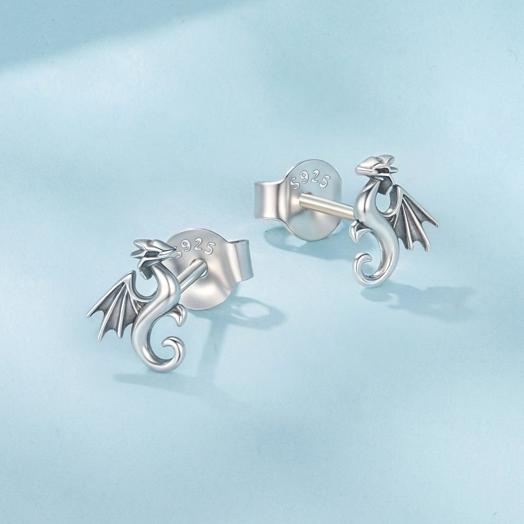 925 Sterling Silver Oxidized Silver 0.7cm Earrings