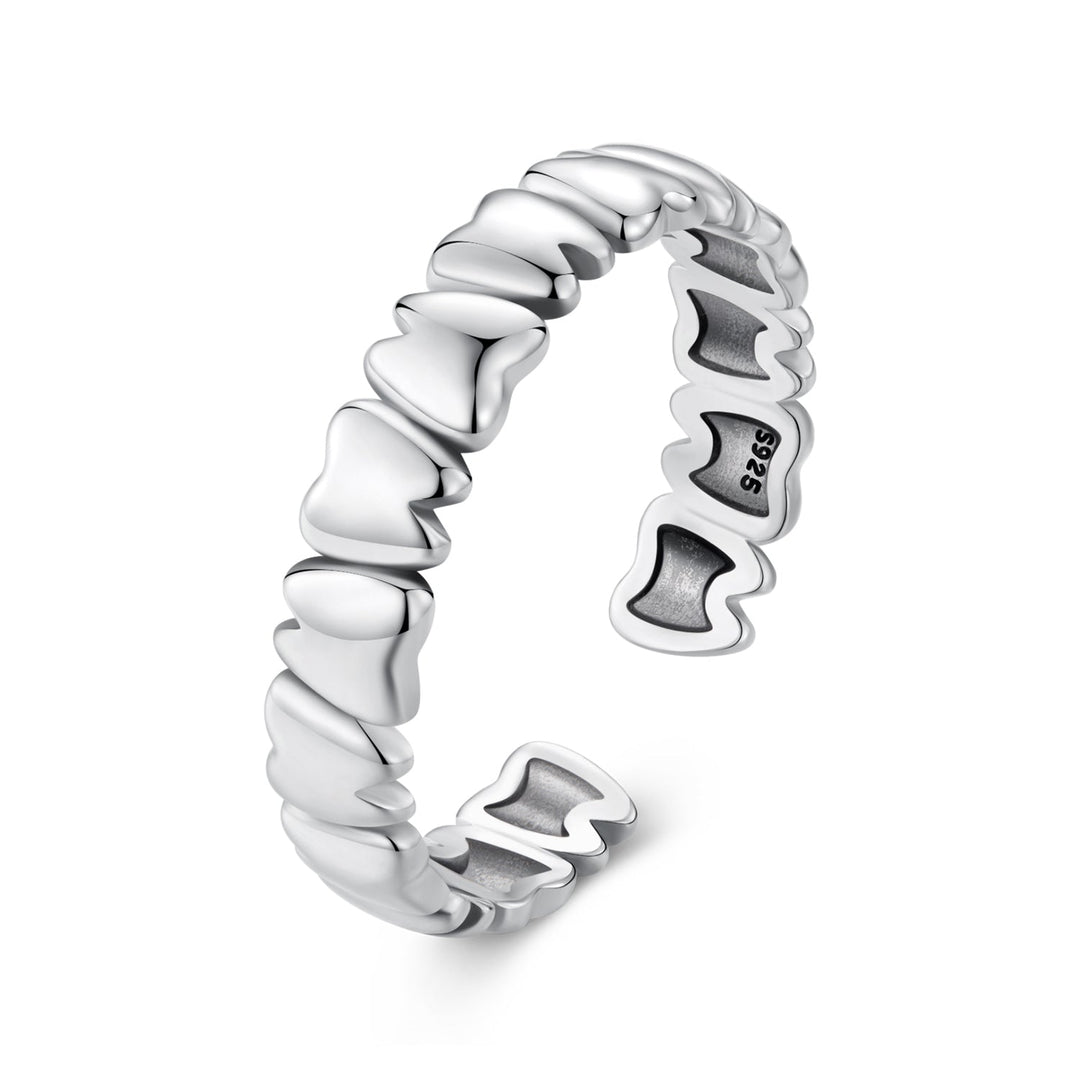 925 Sterling Silver Oxidized Silver Ring Women 0.42cm Width