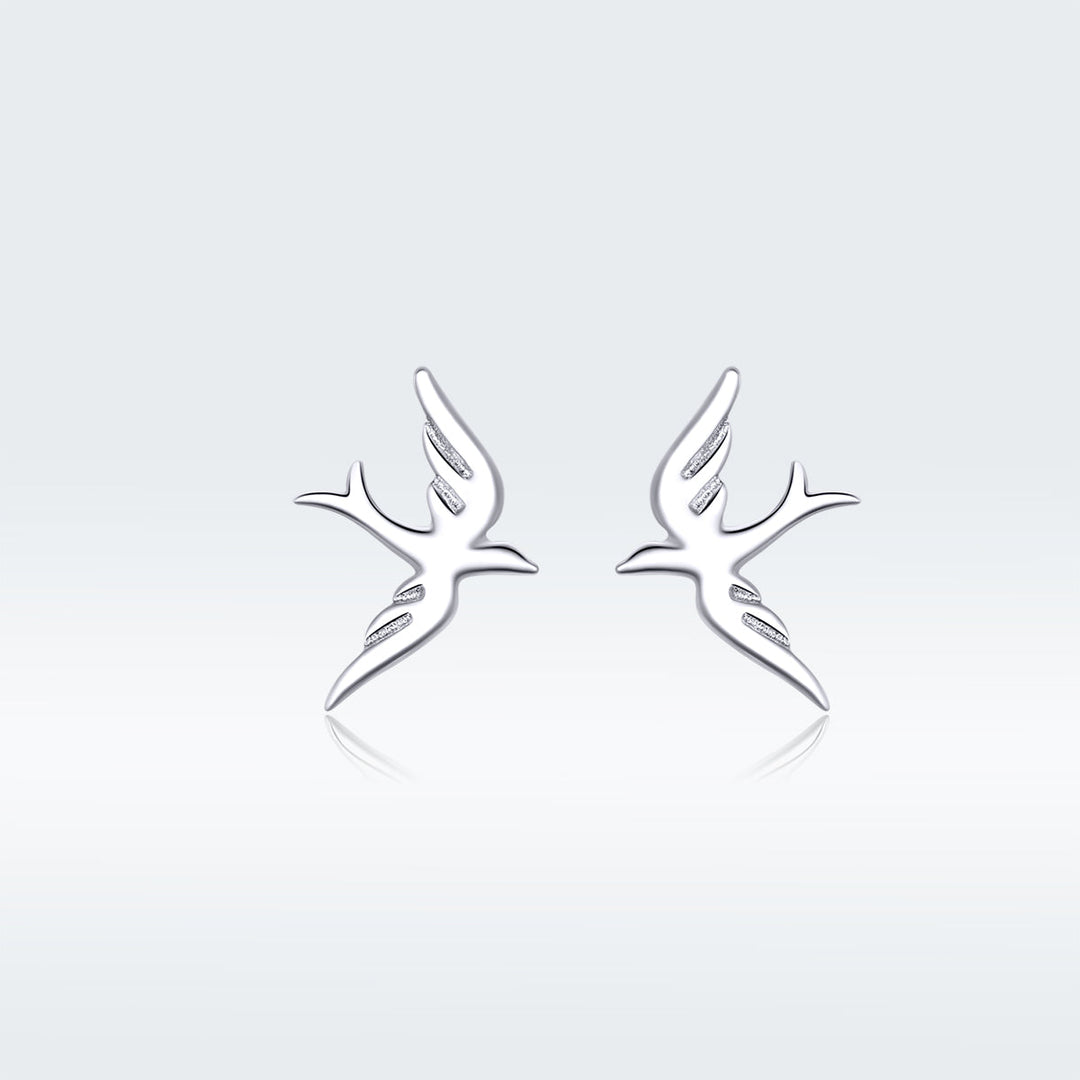 925 Sterling Silver Earrings 0.7*1.2cm for Women