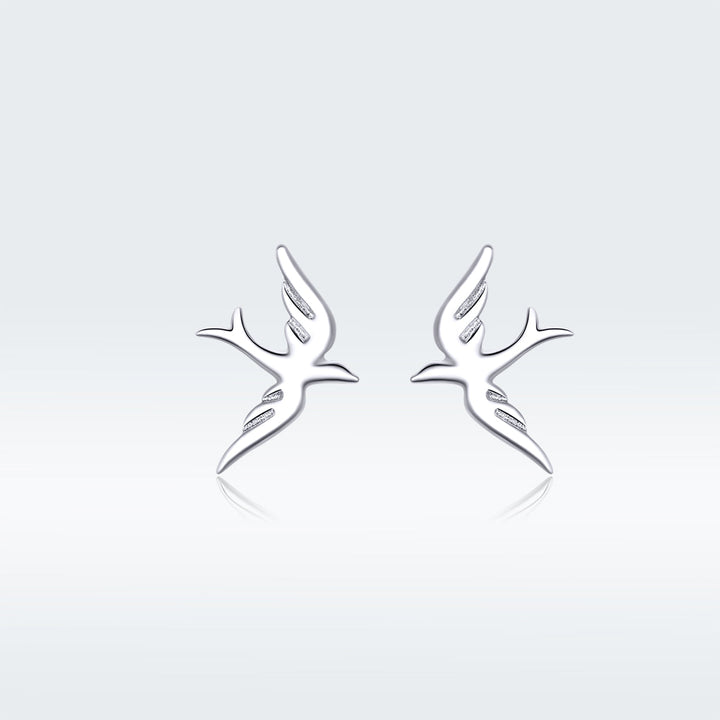 925 Sterling Silver Earrings 0.7*1.2cm for Women