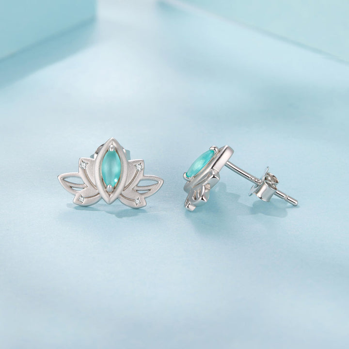 925 Sterling Silver Earrings with Pavé CZ and White Gold Plating, Size 0.9*1.3 cm for Women