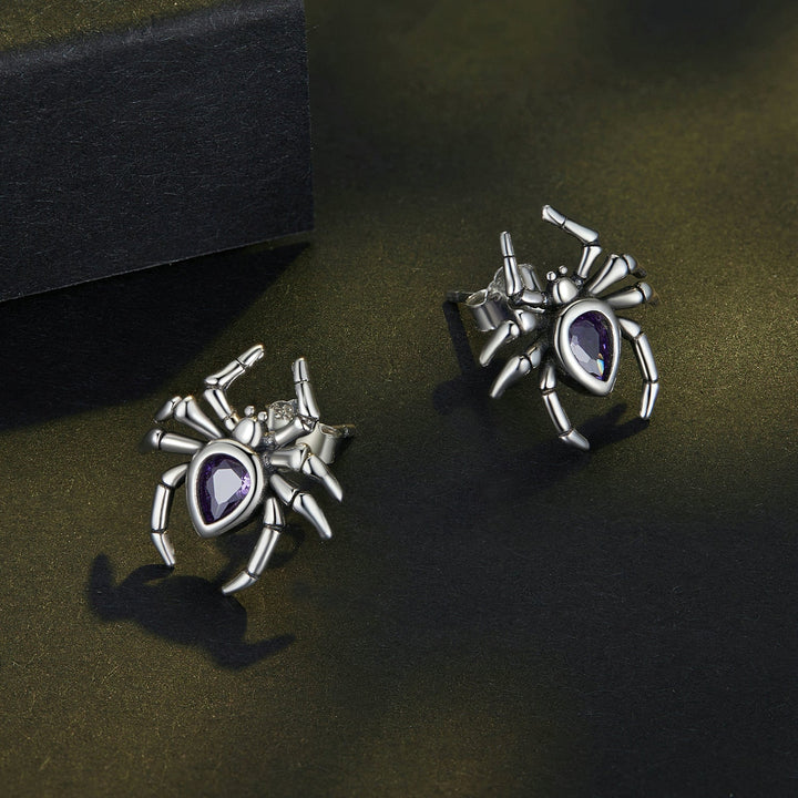 925 Sterling Silver Earrings with Pavé Setting CZ, Size 13*12mm