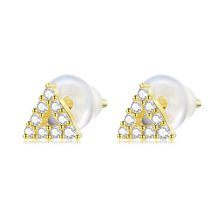 925 Sterling Silver &amp; Plated Gold CZ Earrings for Women