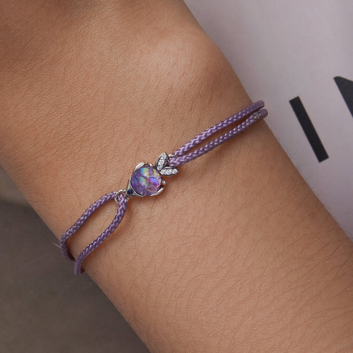 925 Sterling Silver Adjustable 24cm CZ Resin Bracelet for Women